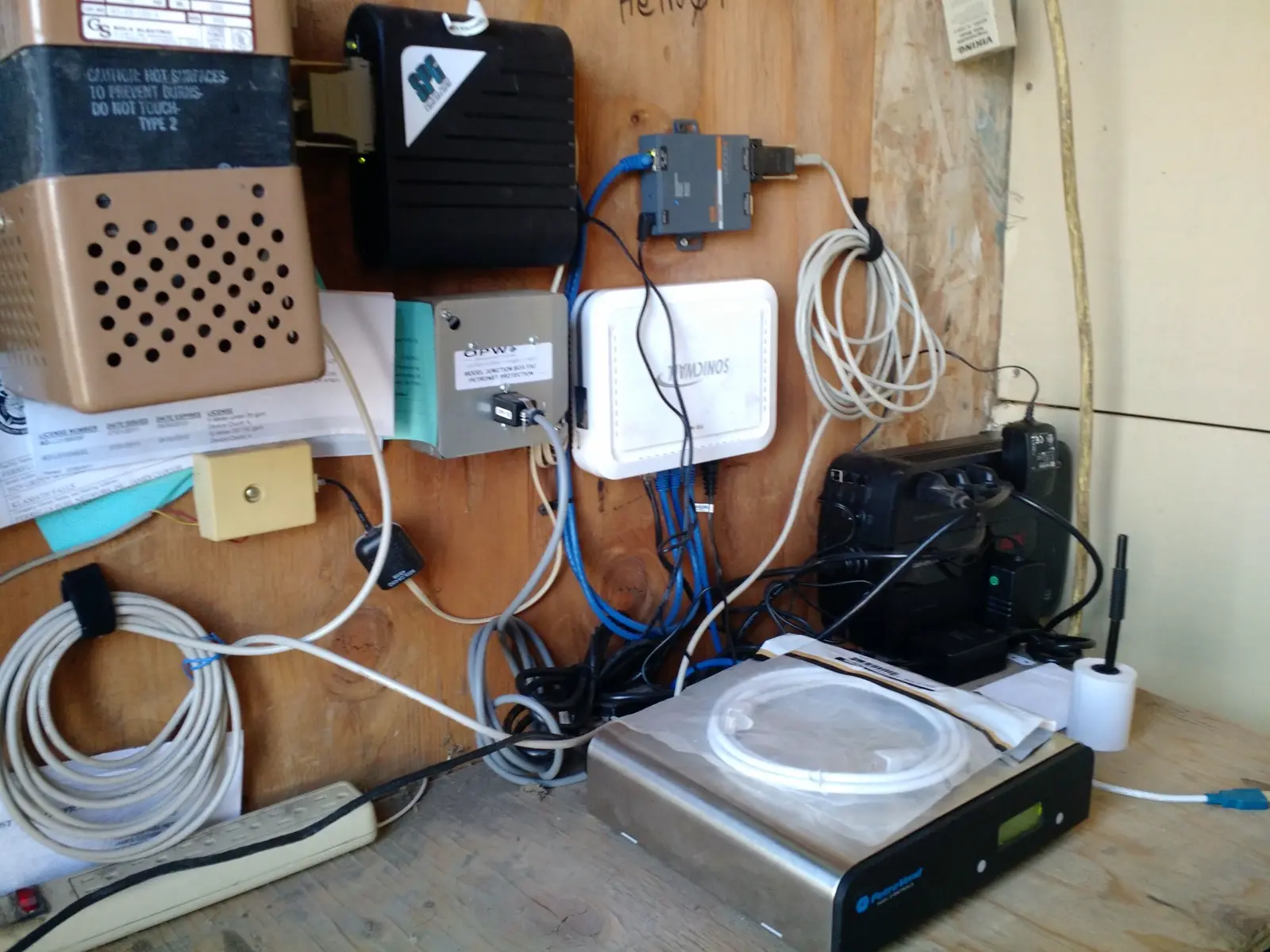 Before-state network rack wiring